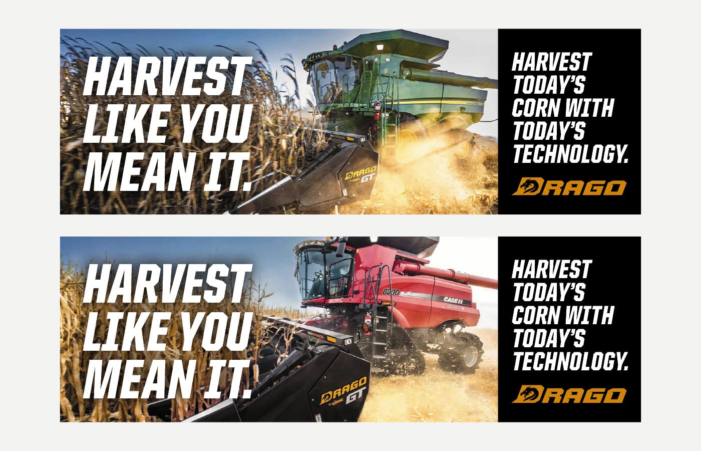 Drago Harvest Campaign Hero Images