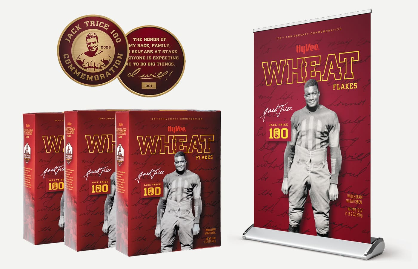 Jack Trice Commemoration Token and cereal packaging design